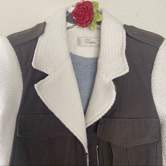 ZARA TRAFALUC Women’s Military Jacket SMALL - Picture 5 of 11